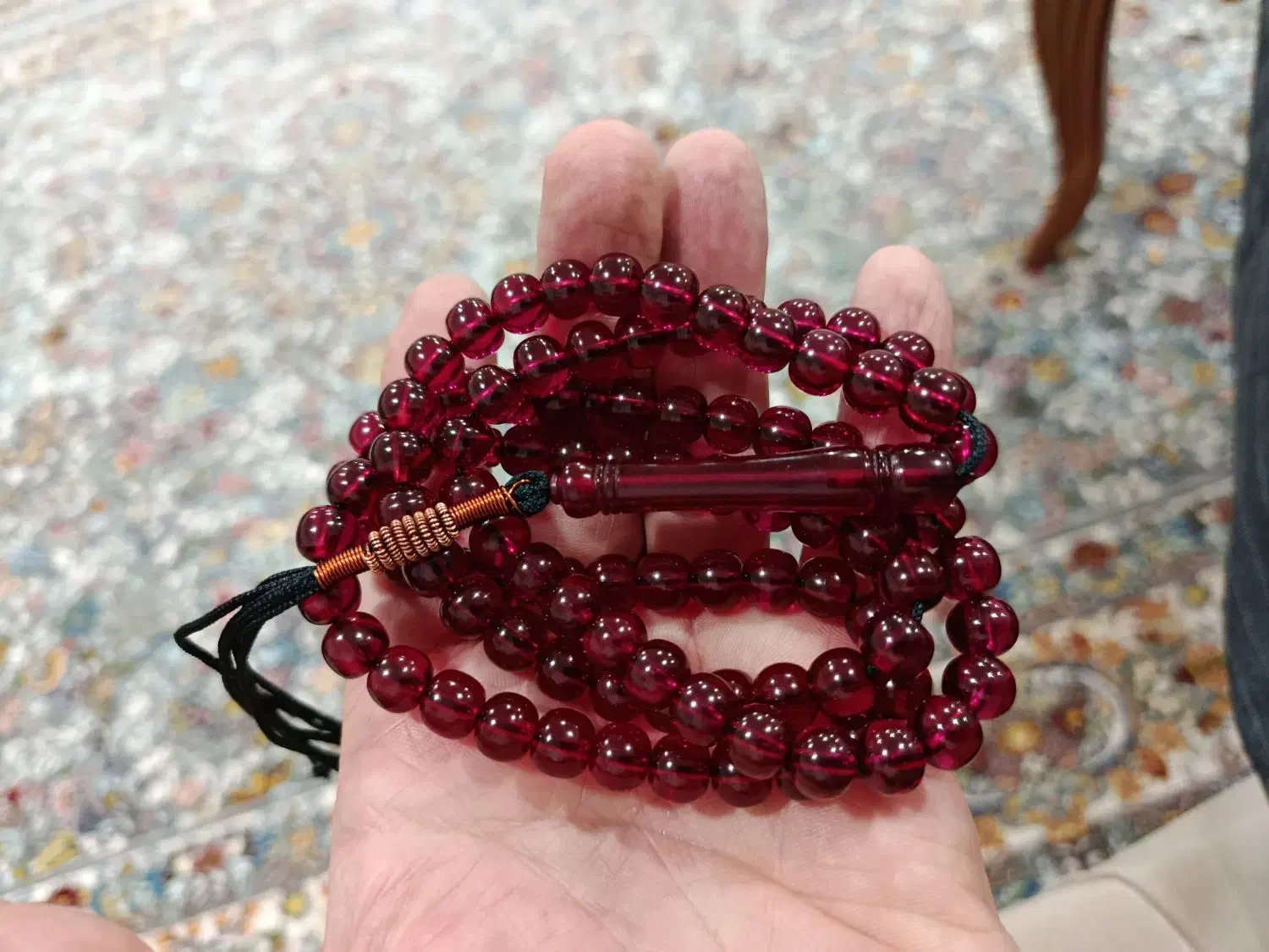 تسبیح کهربا|کلکسیون اشیاء عتیقه|سقز, |دیوار