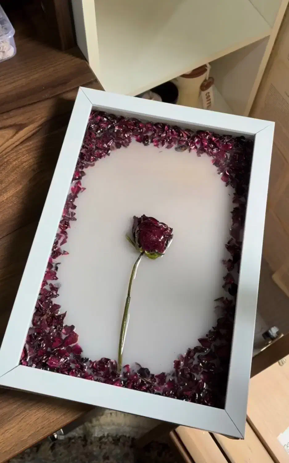 تابلو گل رزینی|تابلو، نقاشی، عکس|تالش, هشتپر|دیوار