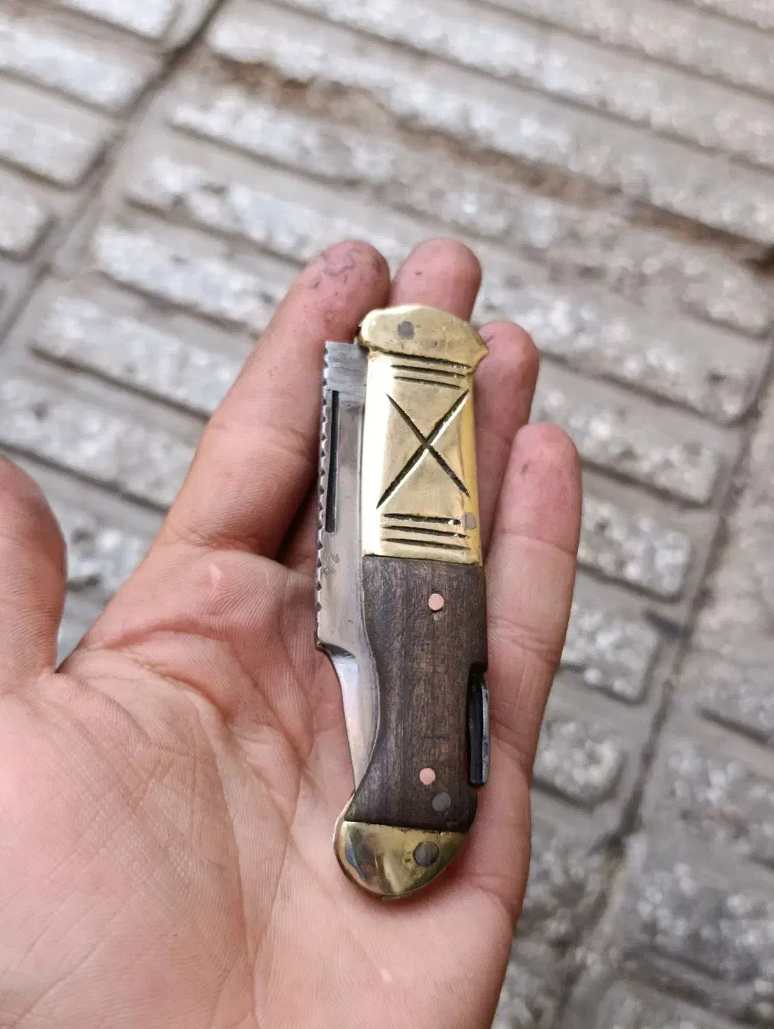 چاقو دستساز قدیمی زنجانی|کوهنوردی و کمپینگ|سیرجان, |دیوار