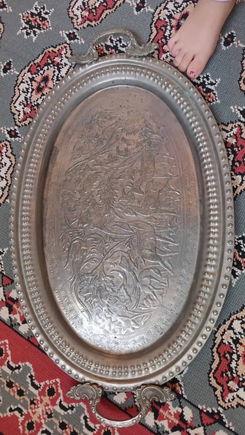 سینی بیضی عتیقه|کلکسیون اشیاء عتیقه|سهند, |دیوار