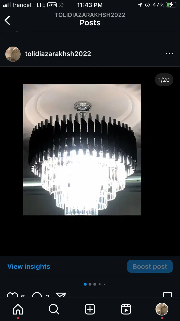 تولید انواع لوستر های کریستالی باضمانت|لوستر و چراغ آویز|تهران, خاوران|دیوار