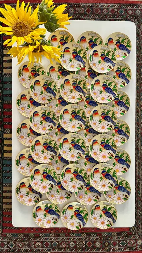 بشقاب ورق طلا|صنایع دستی و سایر لوازم تزئینی|مشهد, مشکینی (شهرک غرب)|دیوار