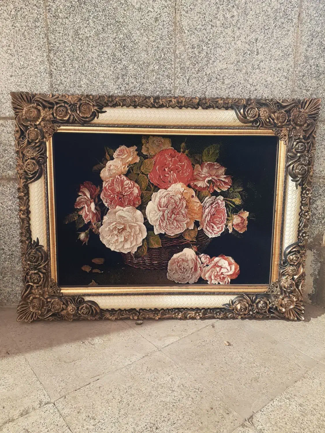 تابلو فرش ماشینی ۷۰۰ شانه سایز ۶۰×۸۰|تابلو فرش|مشهد, زمرد|دیوار