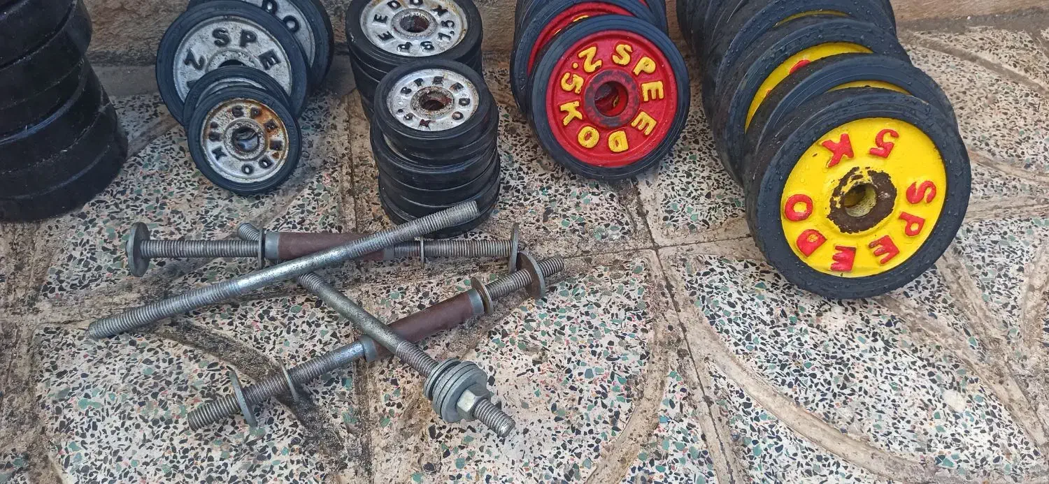 وزنه دمبل و وزنه یک کیلویی روکش دار|تجهیزات ورزشی|تاکستان, |دیوار