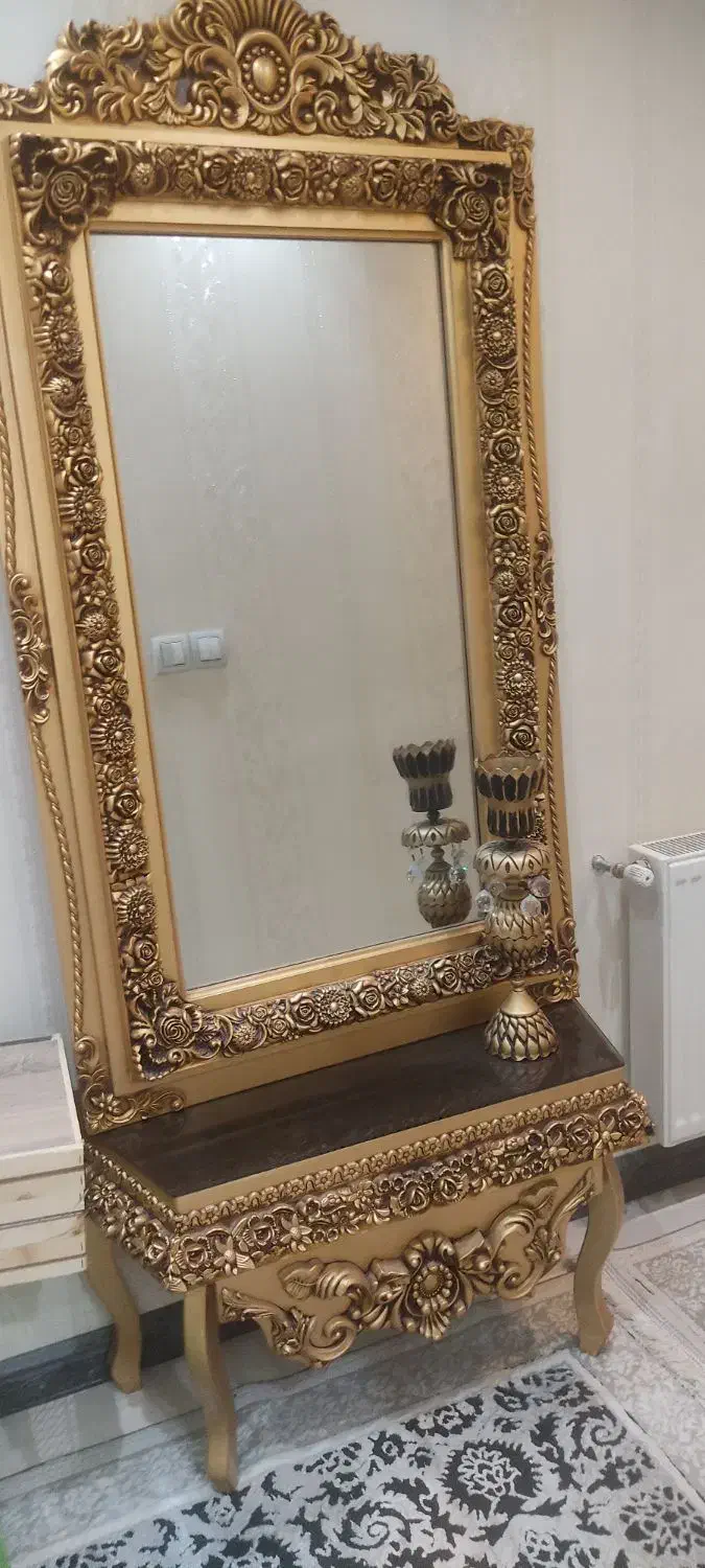 اینه وشعمدون نو نو درحد جنس چوب|آینه|شیراز, دلجو|دیوار