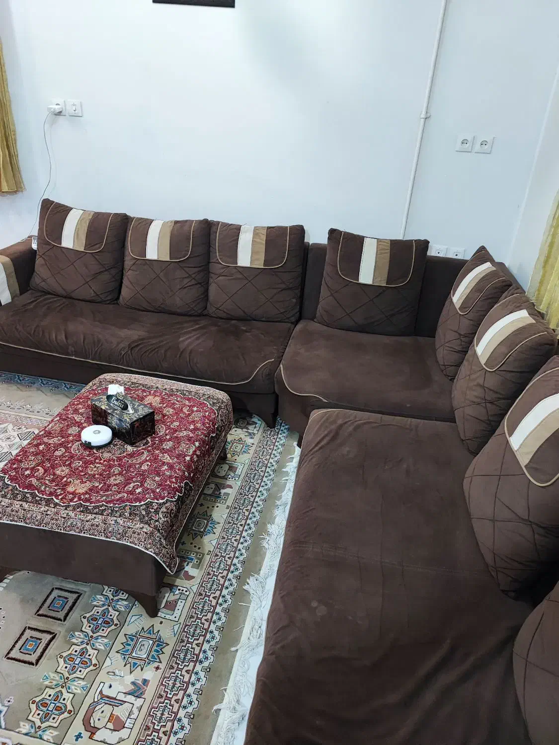 مبل ۷نفره (L) راحتی|مبلمان خانگی و میز عسلی|آبادان, |دیوار