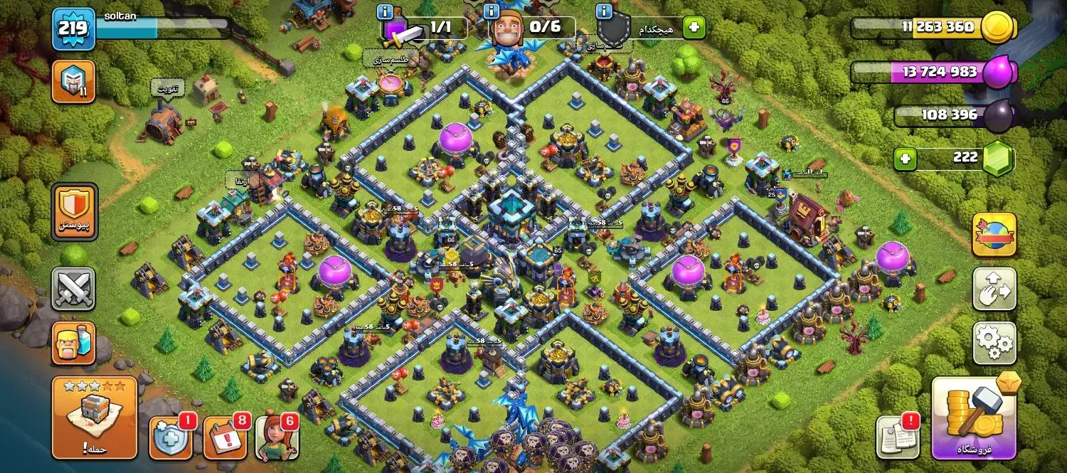 اکانت کلش تان 13 مکس|کنسول، بازی ویدئویی و آنلاین|ماکو, |دیوار