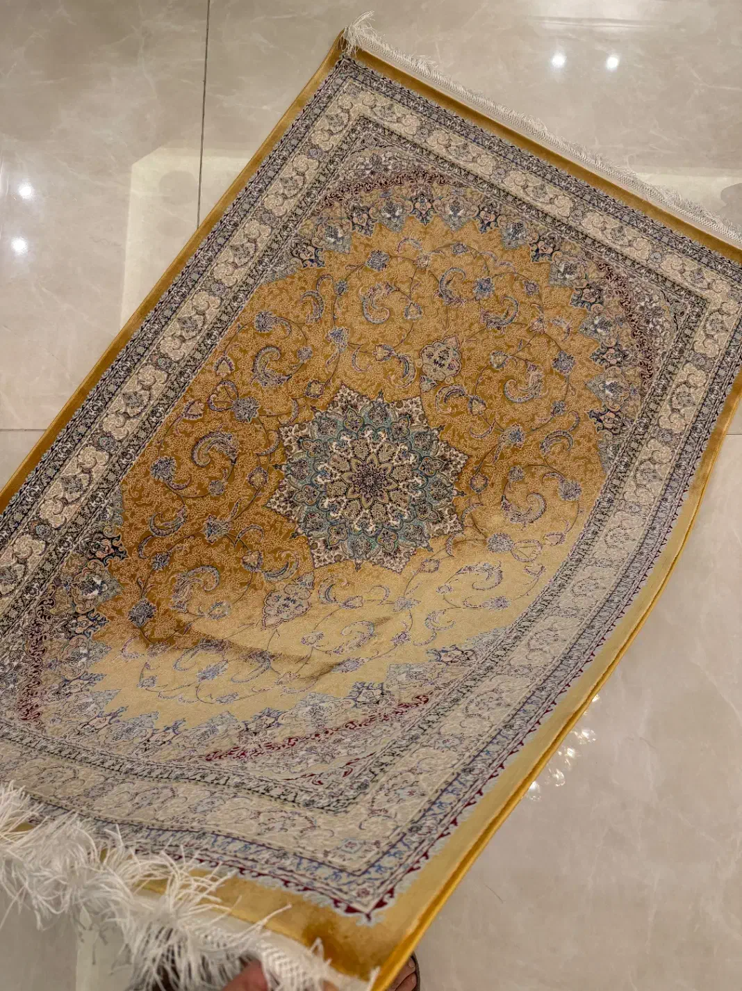 فرش ماشینی تمام ابریشمی|فرش|تهران, نیلوفر|دیوار