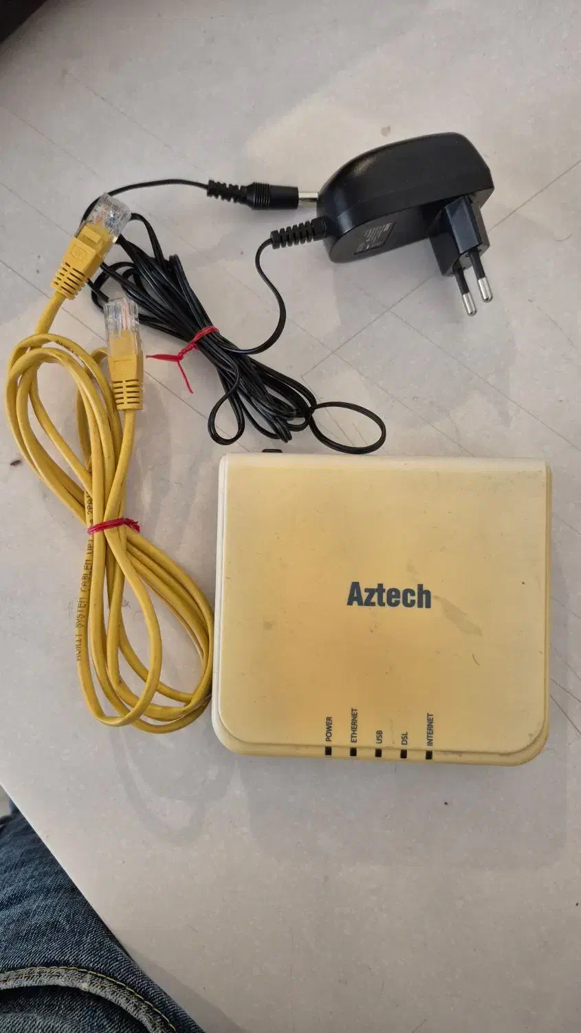 مودم Aztech سیم دار adsl با سیم (بدون وای فای)|مودم و تجهیزات شبکه|تهران, ونک|دیوار