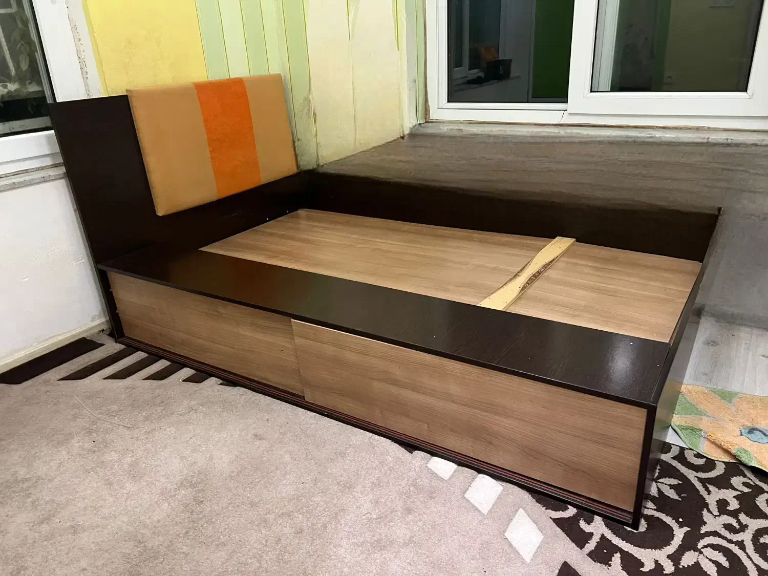 تخت تک نفره MDF|تخت و سرویس خواب|آمل, |دیوار