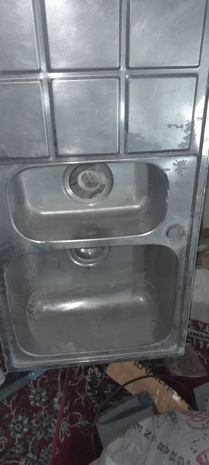 سینک توکار|آب‌چکان و نظم‌دهنده ظروف|میانه, |دیوار