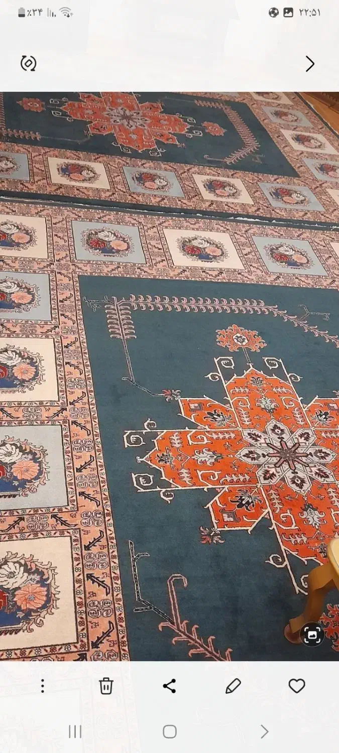 جفت قالی گیاهی طرح وثوق|فرش|اردبیل, |دیوار