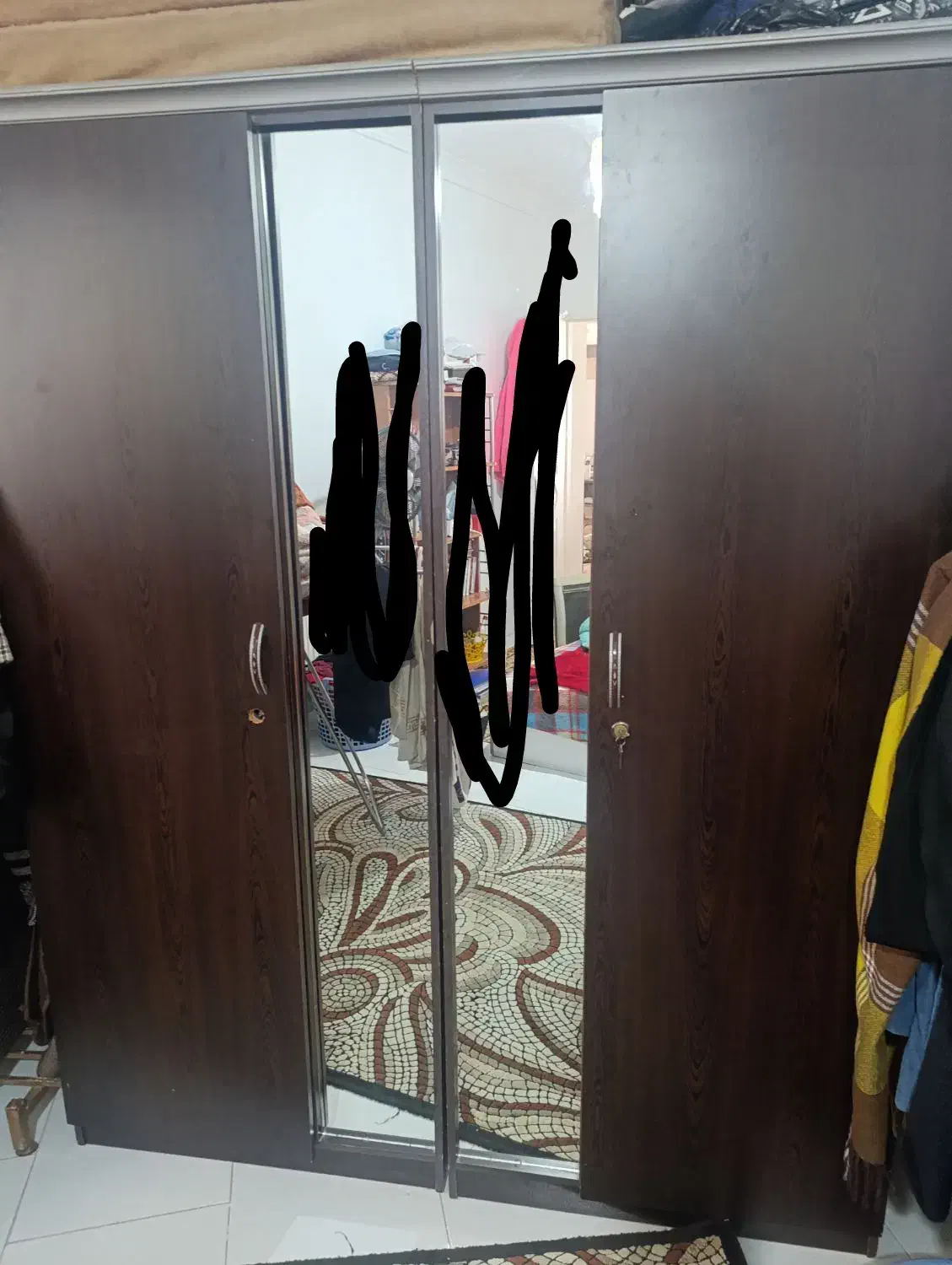 کمد دو تیکه بزرگ و جادار سالم|جاکفشی، کمد، دراور|ارومیه, |دیوار