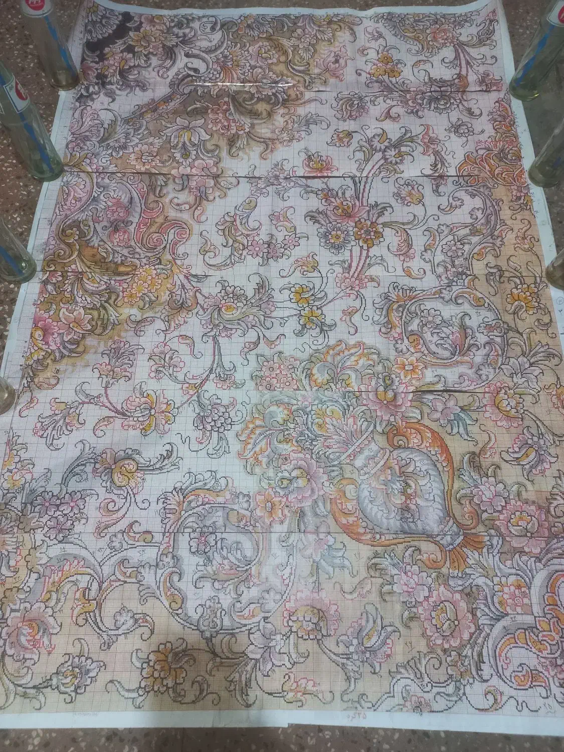 فرش نیمه کاره 9متری|فرش|آذرشهر, |دیوار