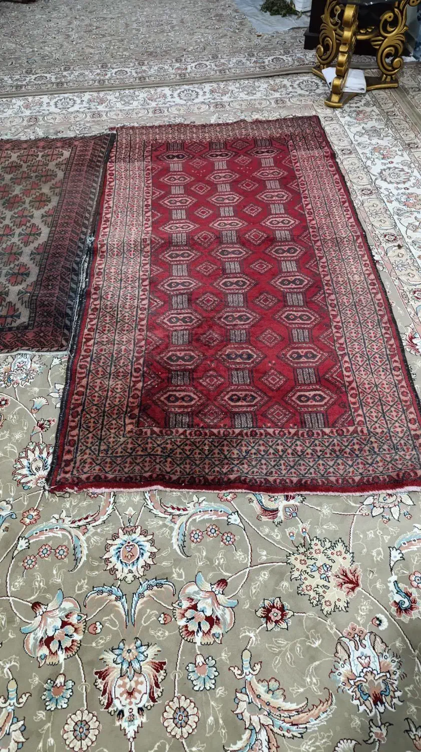 قالیچه دست بافت قدیمی دو عدد|فرش|بابلسر, |دیوار