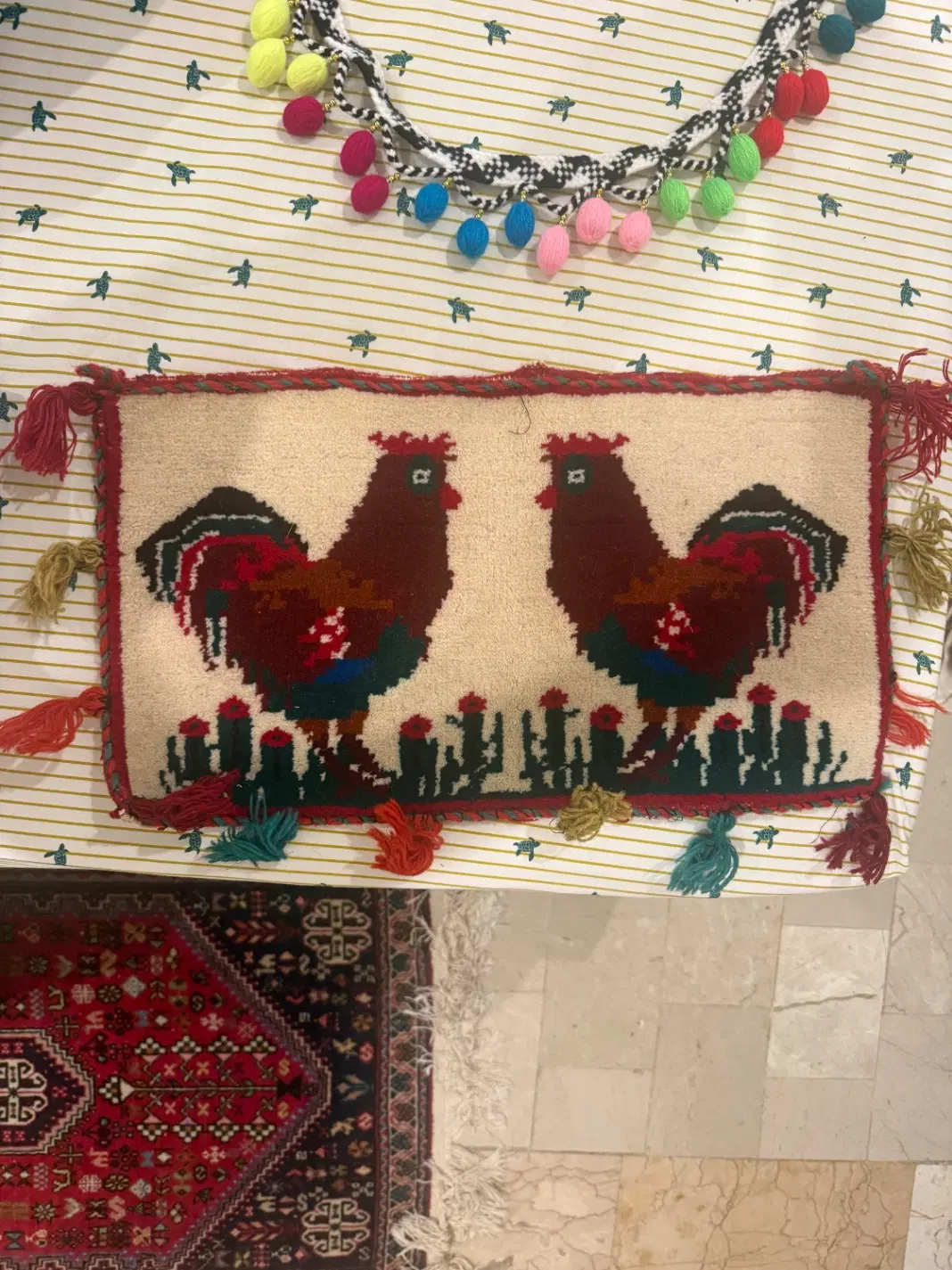 تابلو دست باف گنبد کاووس و آویز سنتی دست باف|صنایع دستی و سایر لوازم تزئینی|تهران, مدائن|دیوار