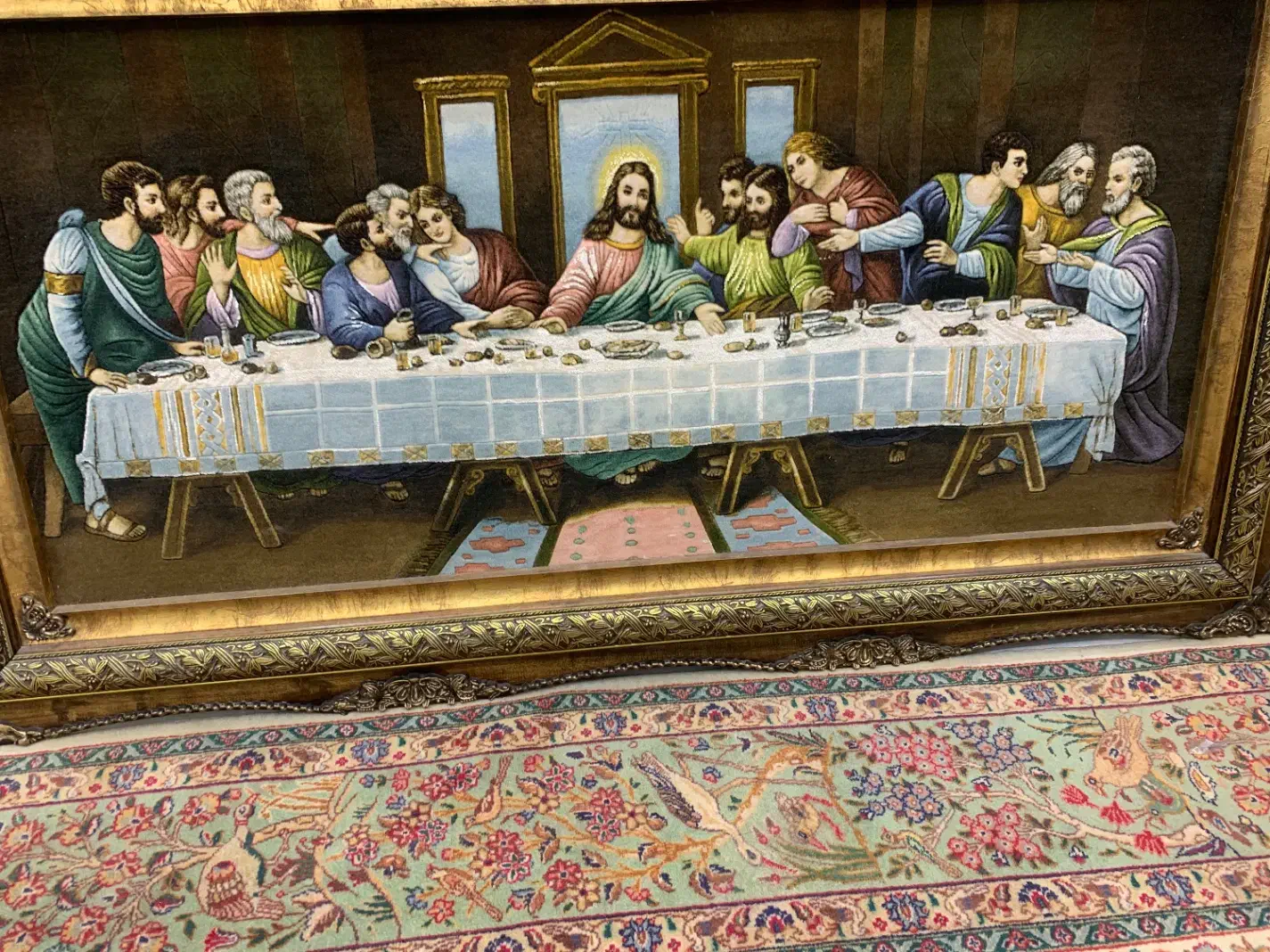 شام آخر برجسته|تابلو فرش|تهران, والفجر|دیوار