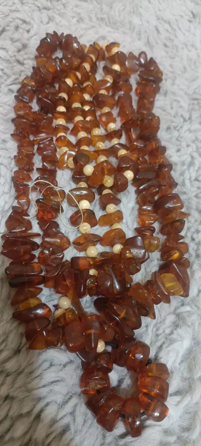 دو عدد گردنی کهربای بالتیک|جواهرات|تبریز, |دیوار