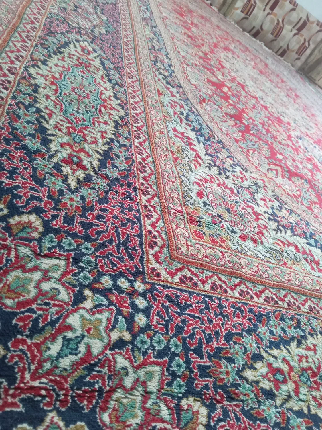 قالی نخی ۹ متری ۴ تومن|فرش|مسجد سلیمان, |دیوار