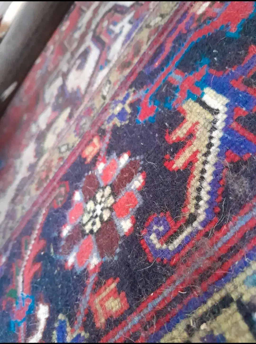 فرش هریس تاجری نیمه کاره با نخاش|فرش|تبریز, |دیوار