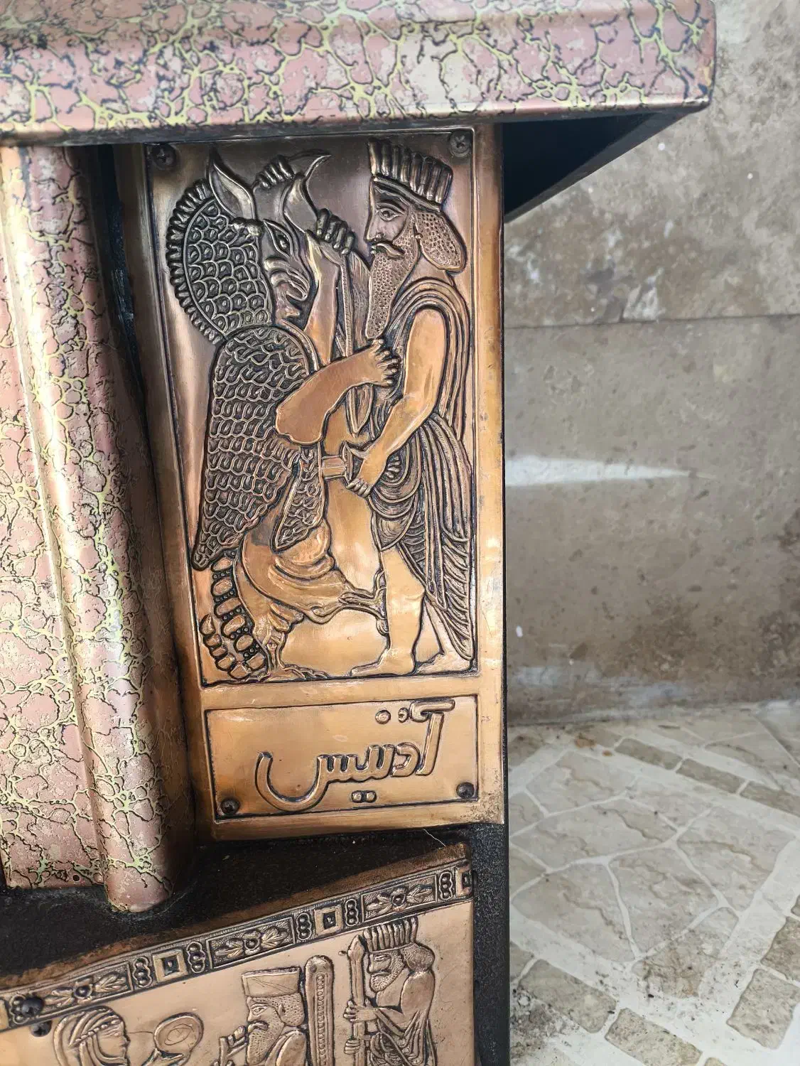 بخاری طرح شومینه|بخاری، هیتر، شومینه|یاسوج, |دیوار