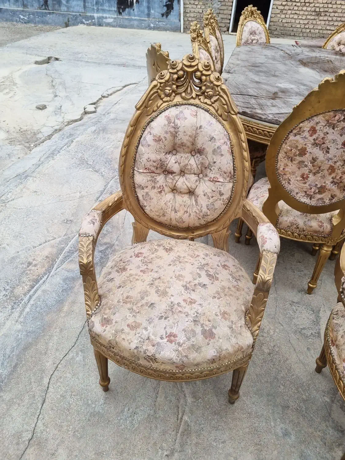 مبلمان سلطنتی بامیز غذا خوری ۱۲ نفر|مبلمان خانگی و میز عسلی|آق قلا, |دیوار