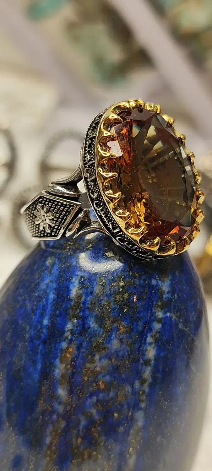 انگشتر الکساندریت رکاب خطی کد ۱۴۹۳|جواهرات|اصفهان, شیخ اشراق|دیوار