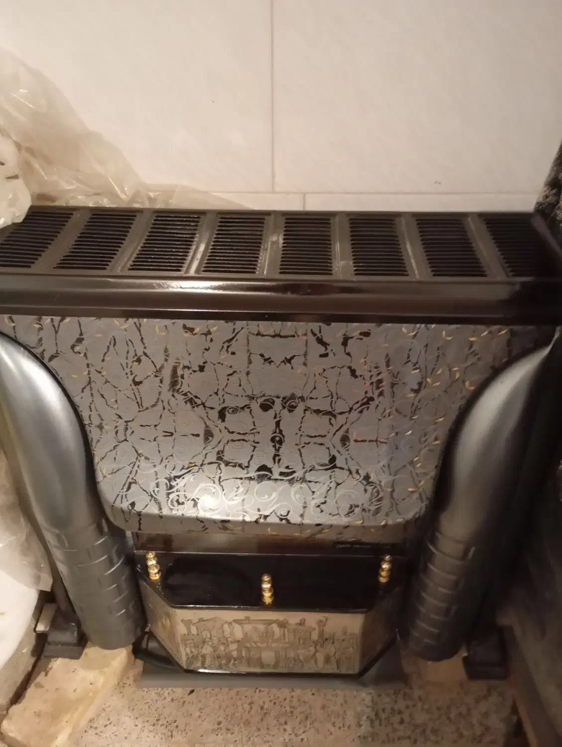 بخاری کازی شومینه|بخاری، هیتر، شومینه|پیر بکران, |دیوار