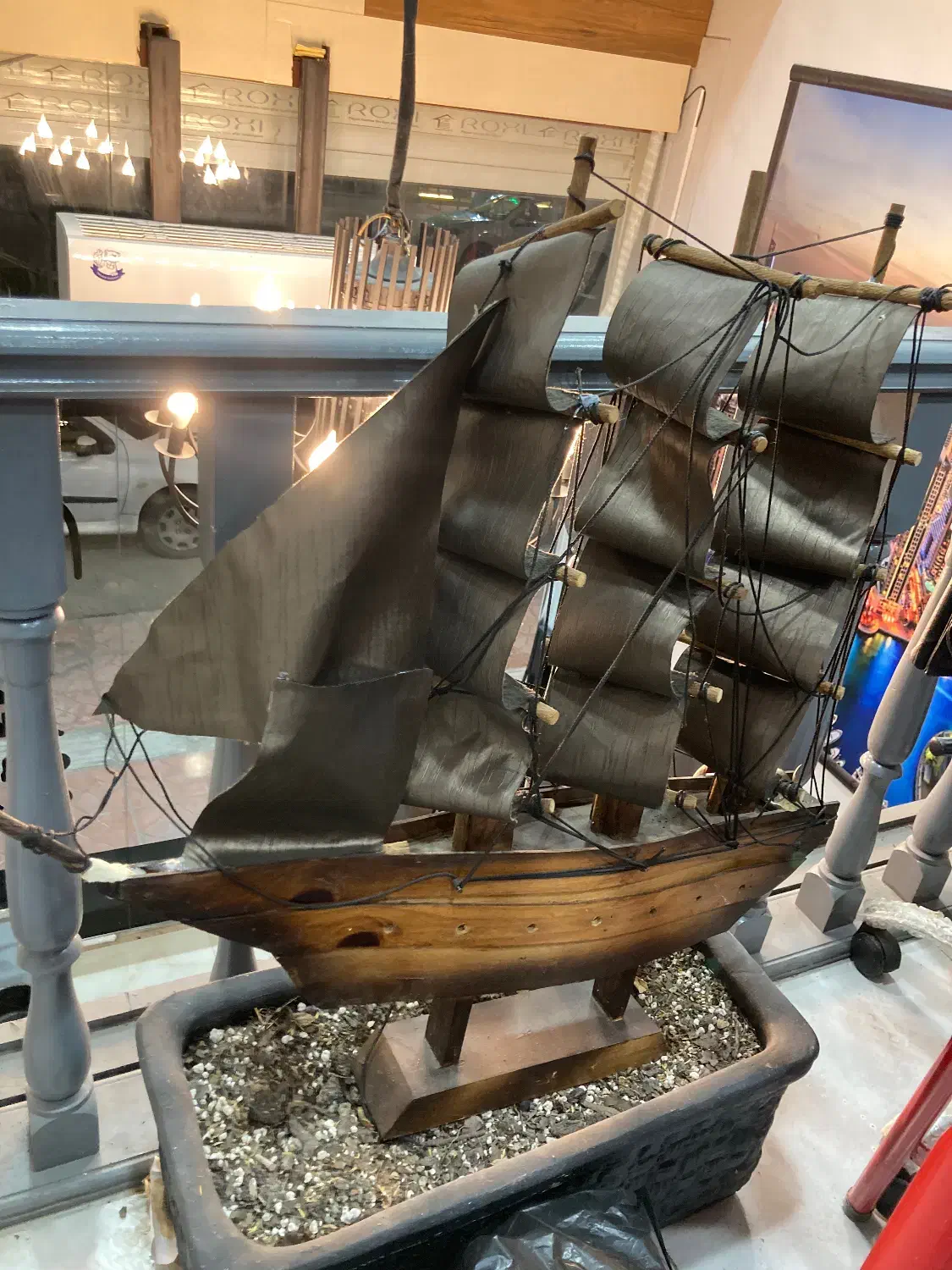 کشتی چوبی بزرگ سالم|صنایع دستی و سایر لوازم تزئینی|بابلسر, |دیوار