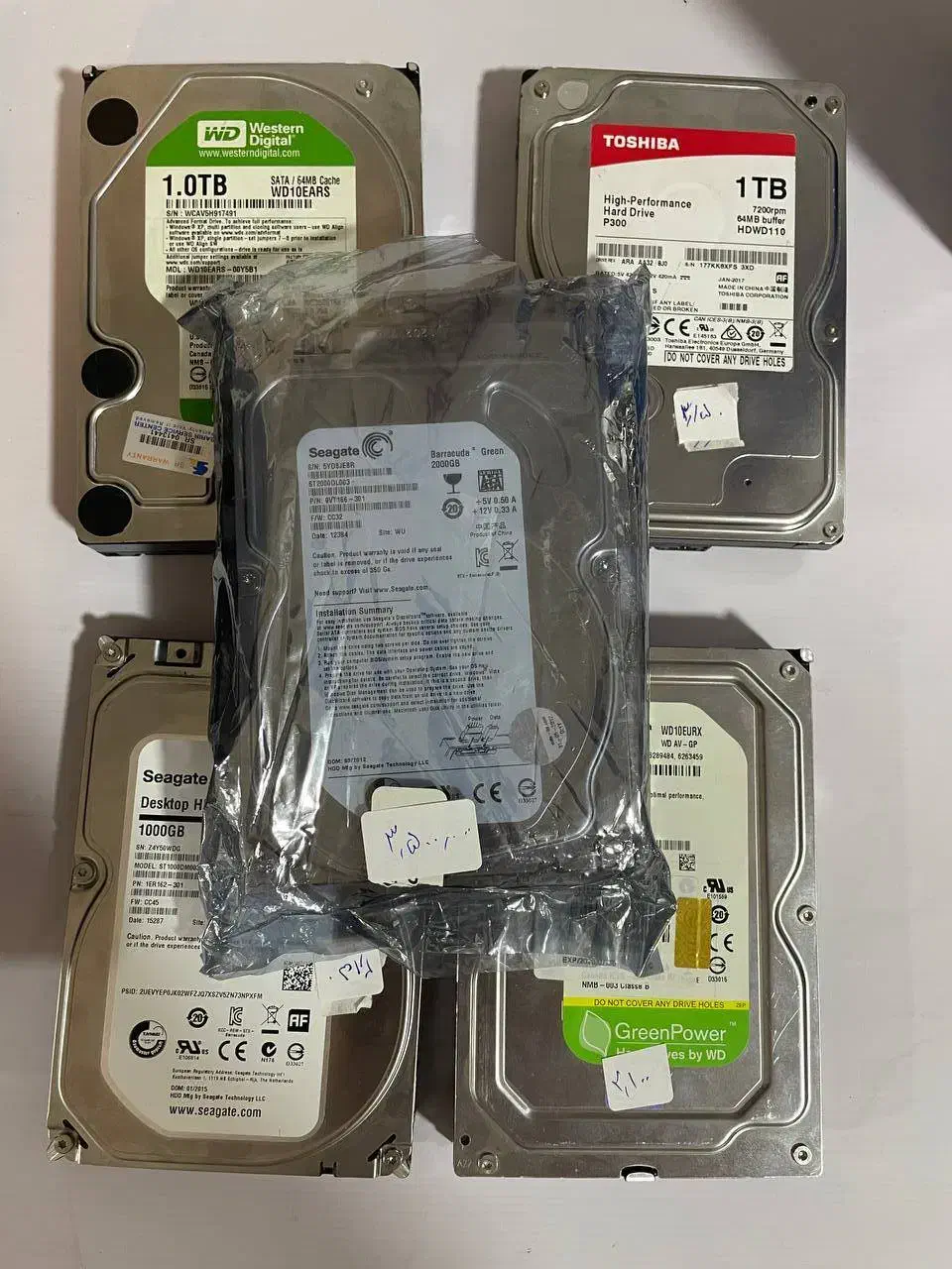 انواع هاردهای یک ترا و دو ترابایت و ظرفیت بالا|قطعات و لوازم جانبی رایانه|گرگان, |دیوار