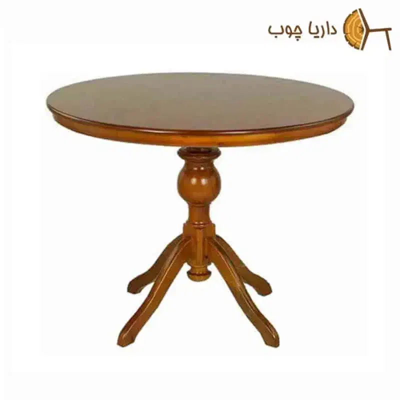 میز گرد چوبی|میز و صندلی غذاخوری|سهند, |دیوار