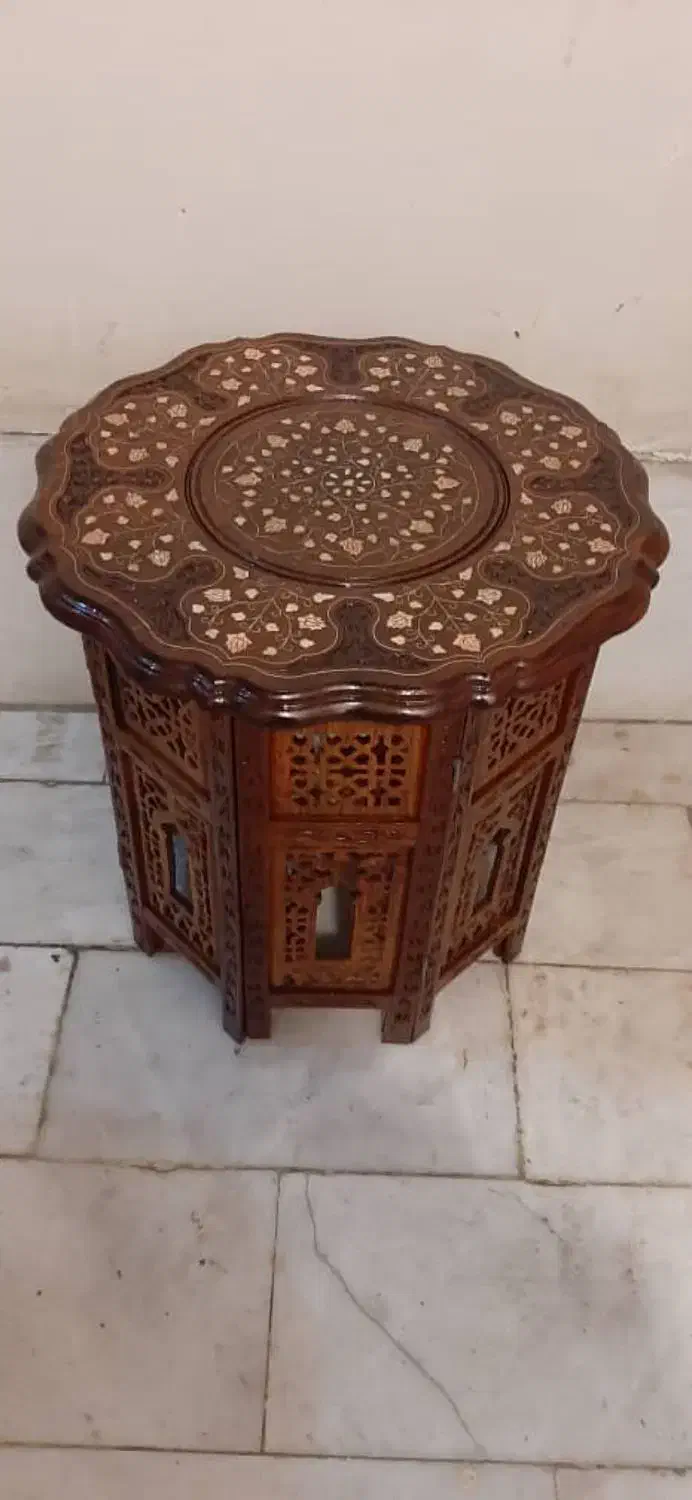 میز هندی دکوری چوبی مجسمه چوبی|میز تلفن|مشهد, شفا|دیوار