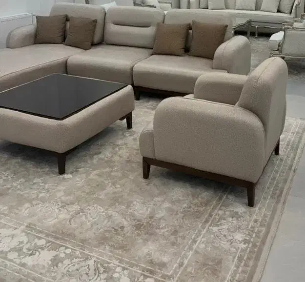 مبل ال همراه پاف و تکنفره|مبلمان خانگی و میز عسلی|گرگان, |دیوار