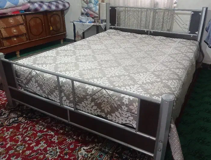 تخت خواب دونفره فلزی|تشک تختخواب|فیروزآباد (فارس), |دیوار