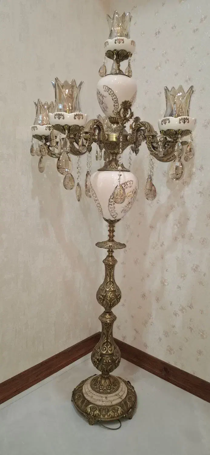 ۲ عدد کنار سالنی تمام برنج سرامیکی آبکاری آنتیک|صنایع دستی و سایر لوازم تزئینی|ری, فیروزآبادی|دیوار