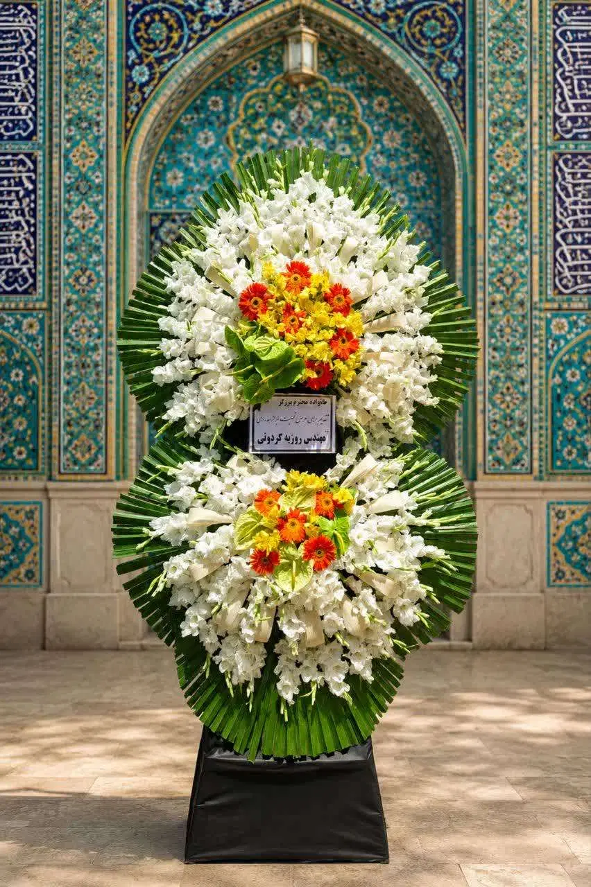 کد01 پایه گل و تاج گل تسلیتی مدل ارکیده آبی فروشی|خدمات پذیرایی، مراسم|تهران, آهنگ|دیوار