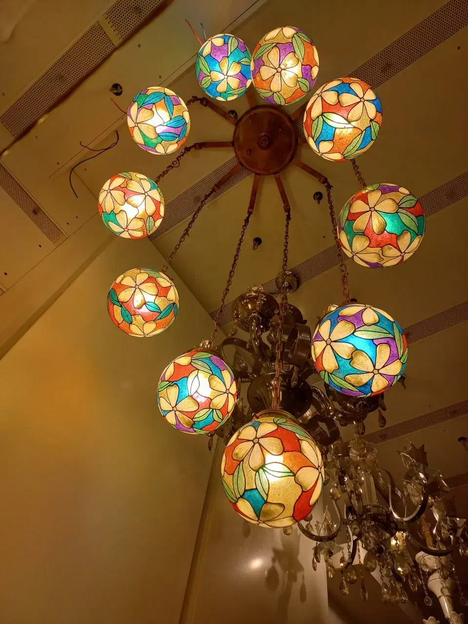 لوستر 10 شعله خاص ، یونیک ، دست ساز و نایاب|لوستر و چراغ آویز|ساری, |دیوار