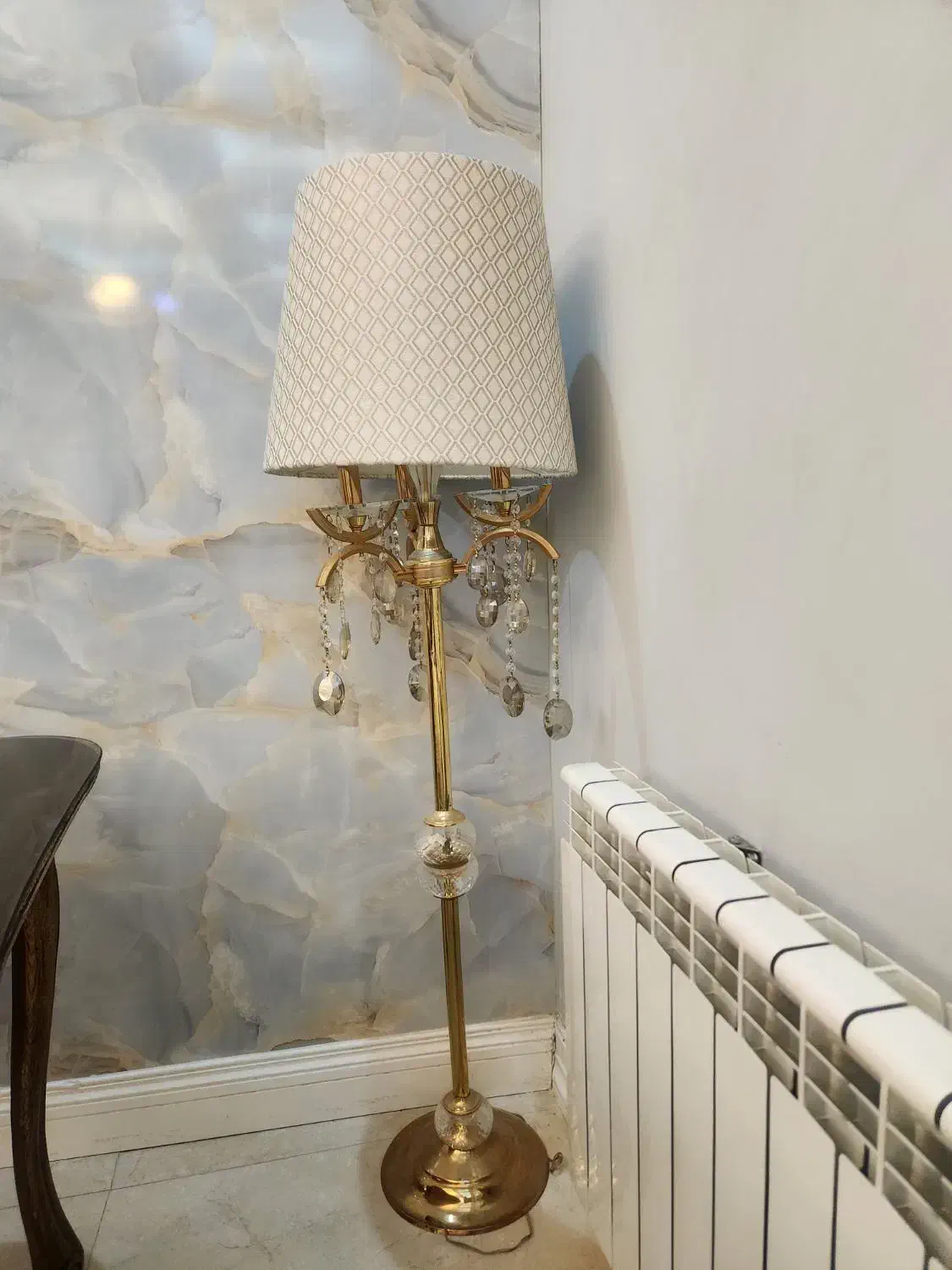 آباژور پایه بلند کریستال|چراغ خواب و آباژور|تهران, قیطریه|دیوار