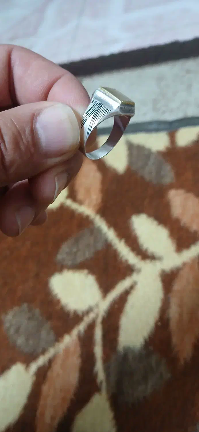 انگشتررکاب نقره چشم زخم ابجد|جواهرات|گرگان, |دیوار