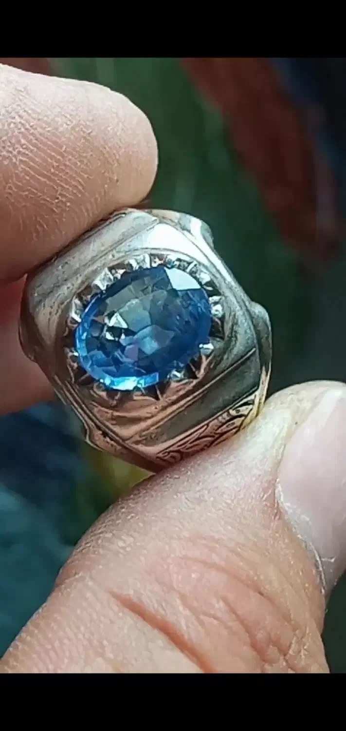 انگشتر یاقوت کبود سریلانکا طبیعی|جواهرات|تهران, جوادیه|دیوار