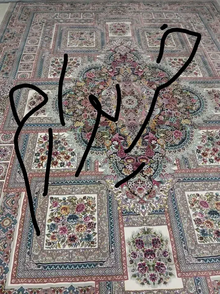 فرش آسایش ۹ متری یک لنگه طرح خشتی|فرش|قیدار, |دیوار