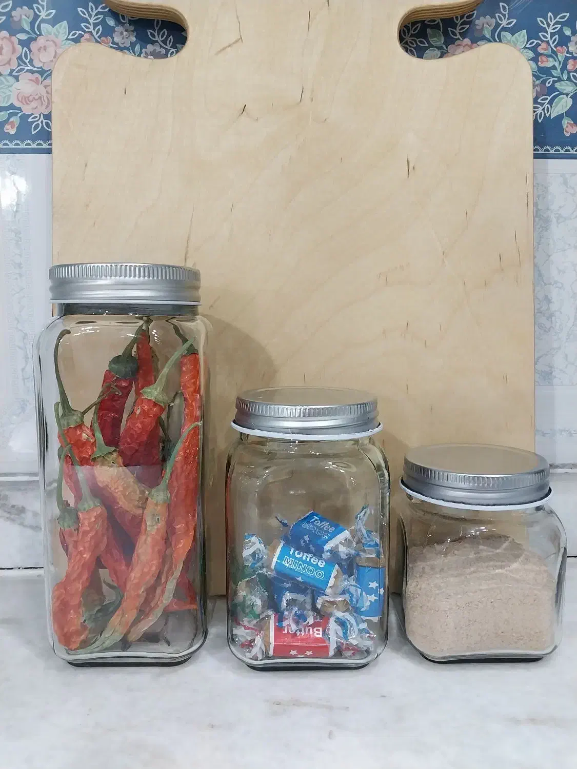 بانکه شیشه ای درب پیچی|ظروف نگهدارنده، پلاستیکی، یکبارمصرف|ری, فیروزآبادی|دیوار