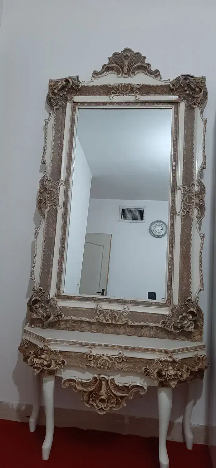 آینه کنسول کرمی|بوفه، ویترین، کنسول|ماهدشت, |دیوار