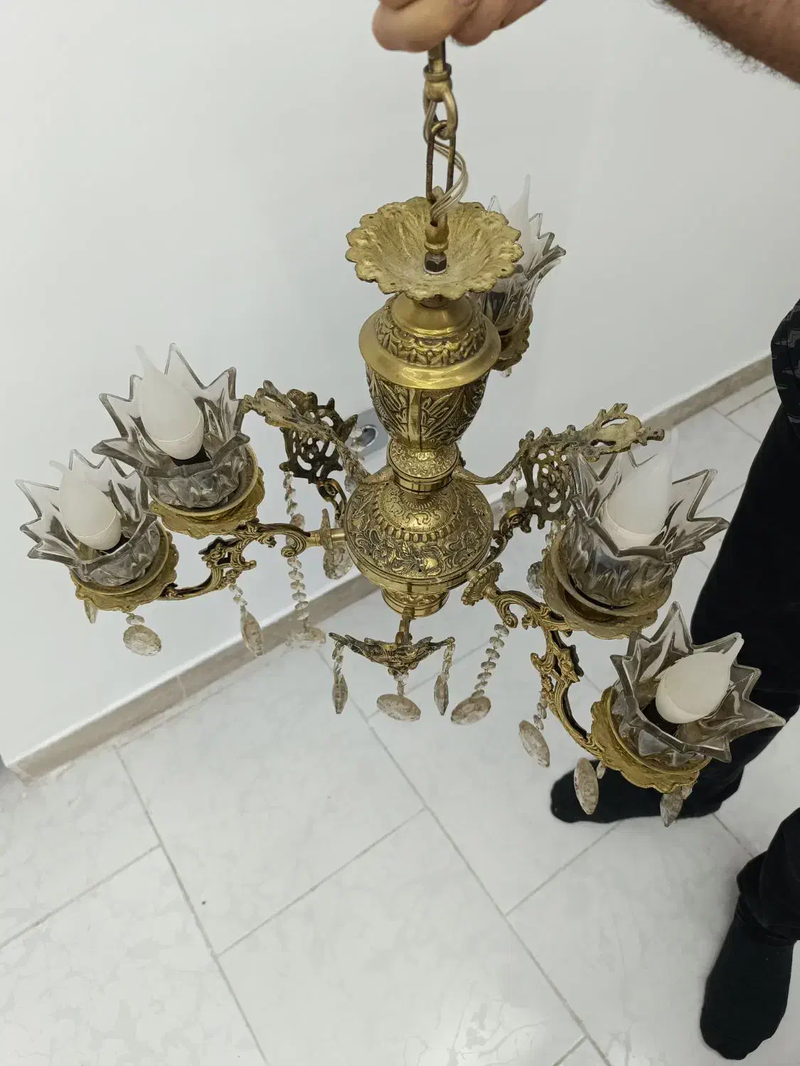 لوستر برنجی|لوستر و چراغ آویز|پرند, فاز ۴|دیوار