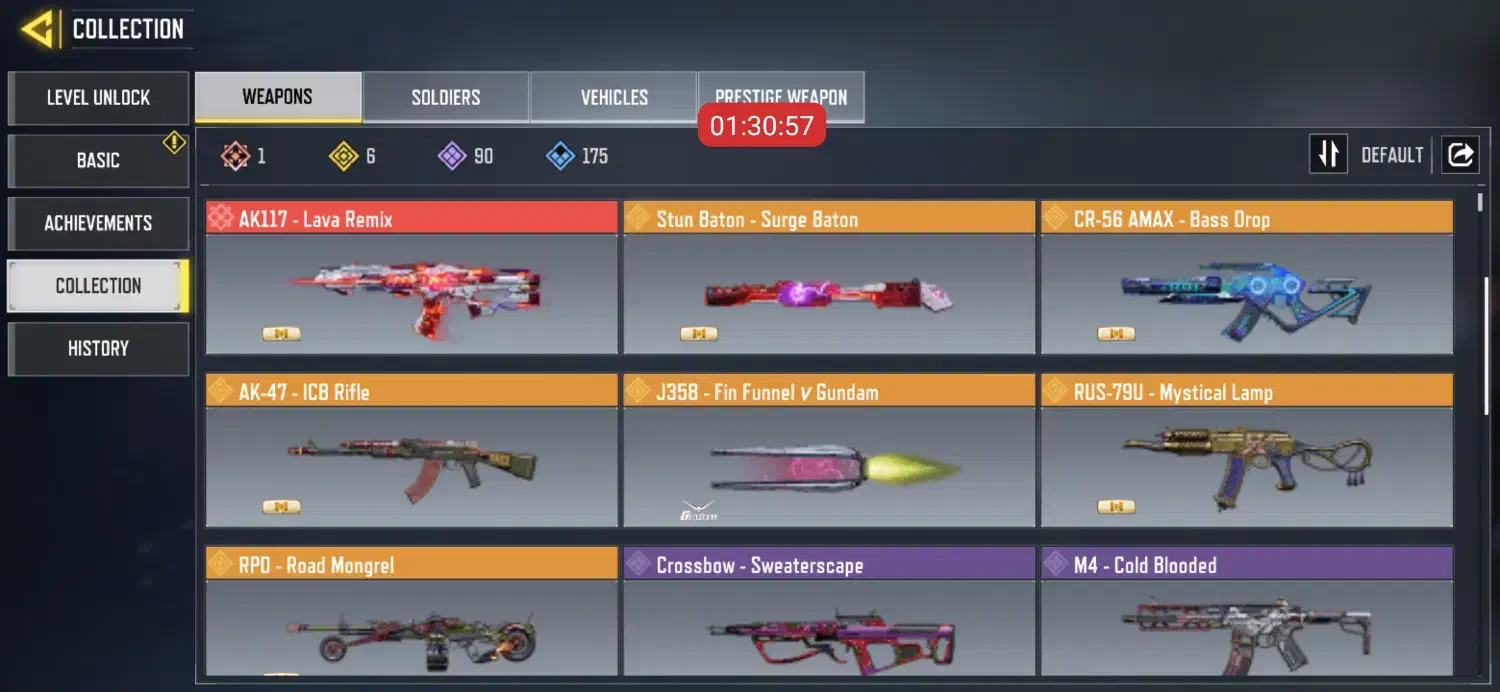 اکانت کالاف  لول 215 لجند6عدد|کنسول، بازی ویدئویی و آنلاین|تهران, شهرک محلاتی|دیوار