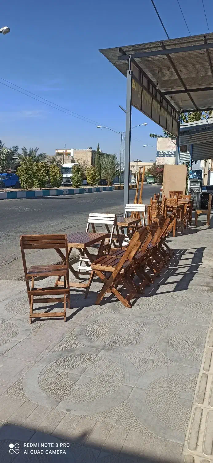 میز و صندلی تاشو دو نفره|مبلمان خانگی و میز عسلی|فسا, |دیوار