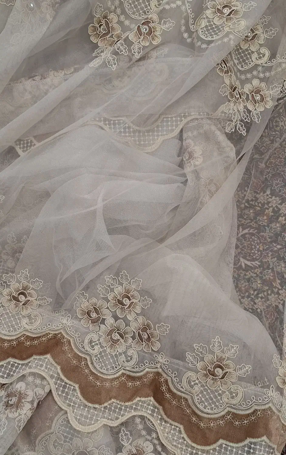 پرده حریر ترک در حد نو|پرده، رانر، رومیزی|تهران, فرزانه|دیوار