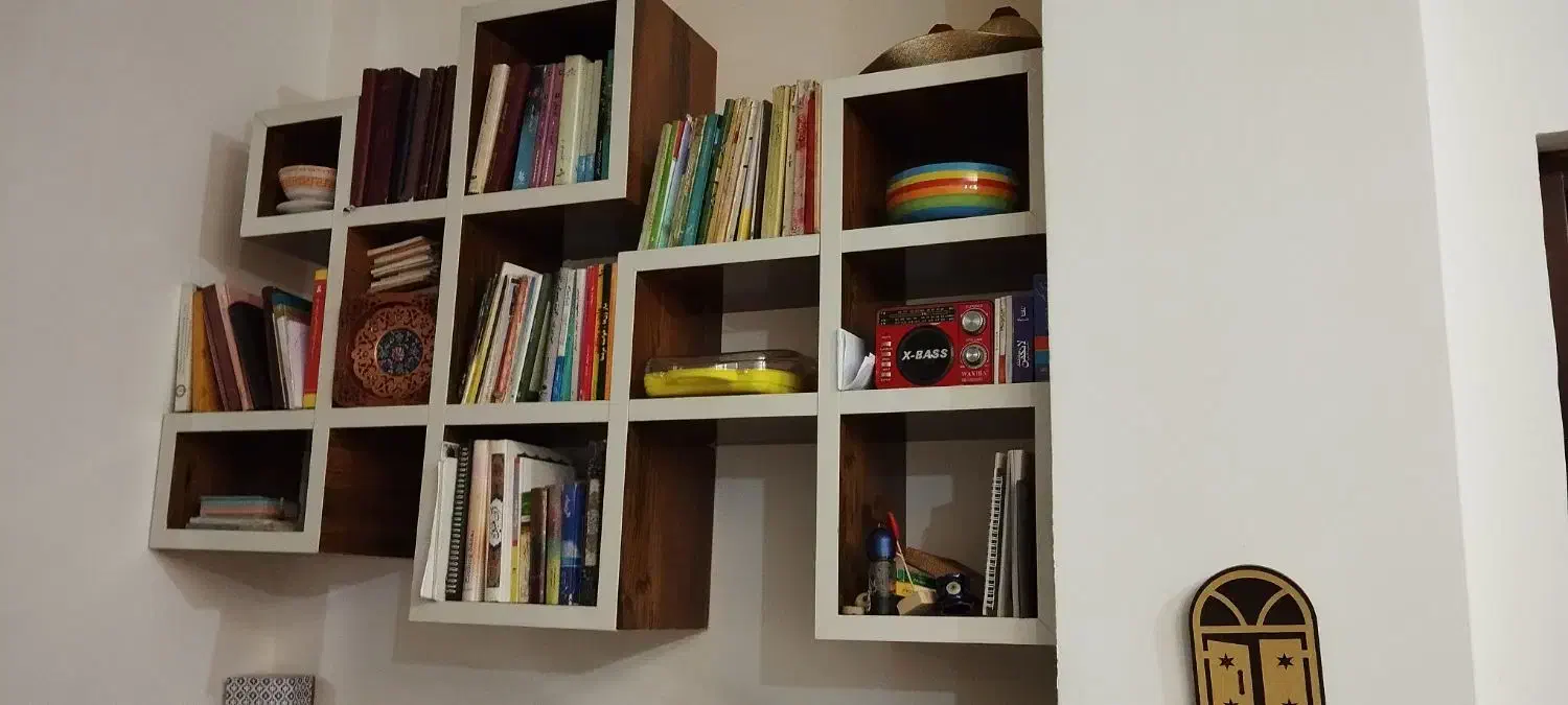 جا کفشی با کتابخانه|کتابخانه، شلف، قفسه‌های دیواری|بندرعباس, |دیوار