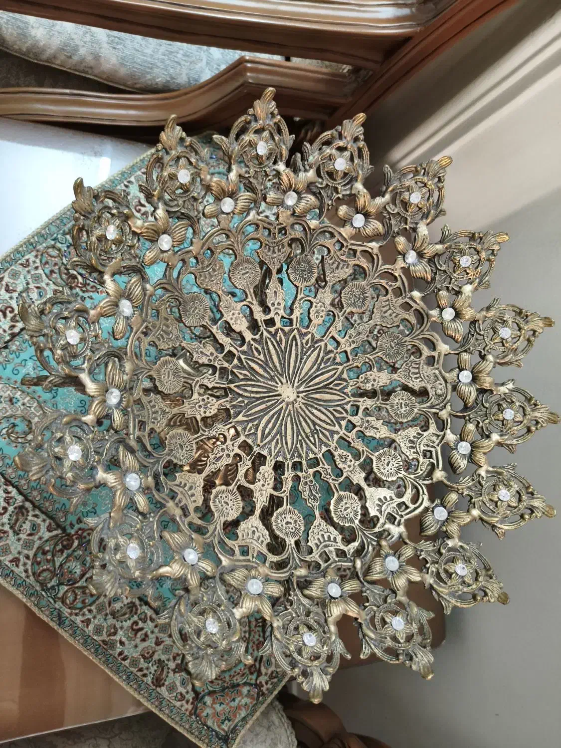 میوه خوری برنز با قطر 39 سانتی متر|ظروف سرو و پذیرایی|تهران, مخصوص|دیوار