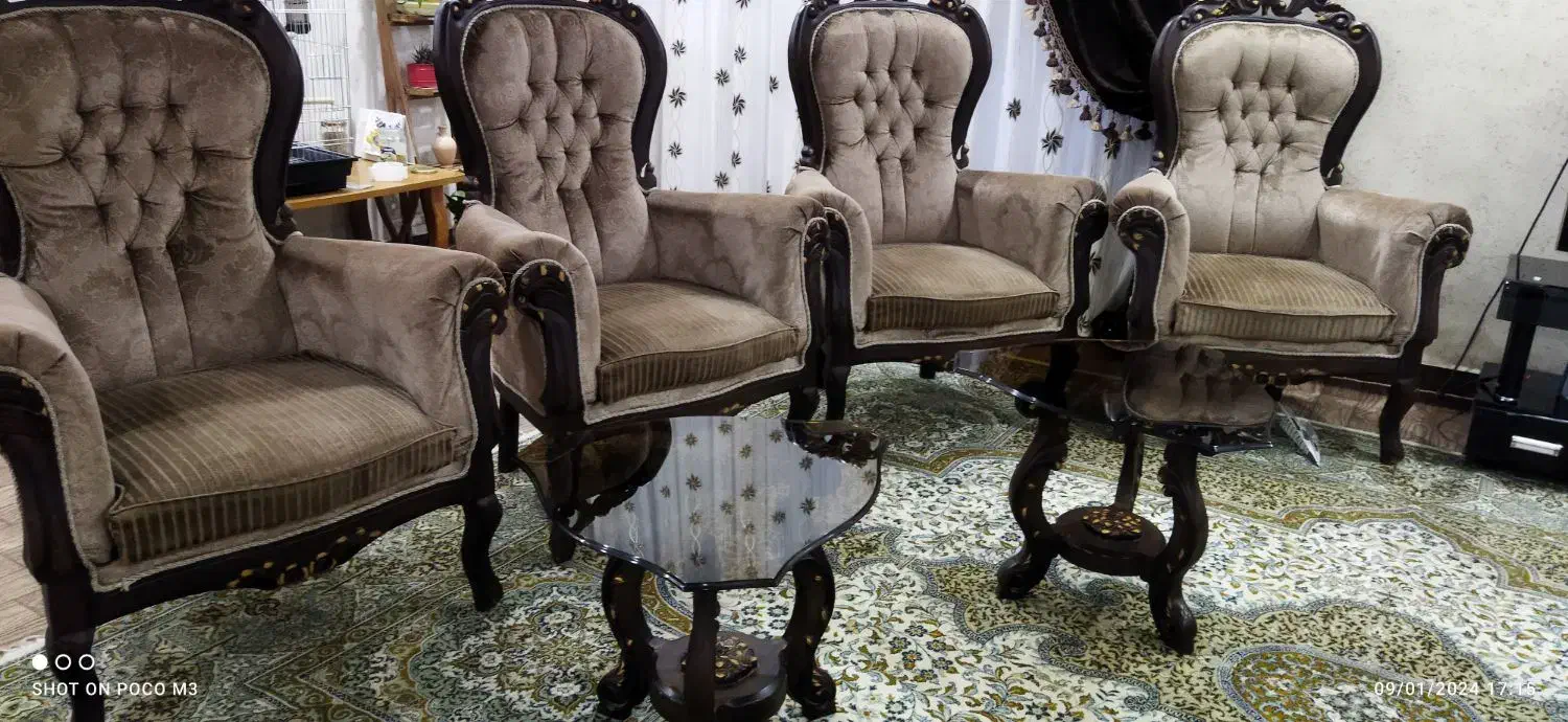 مبل ۹ نفره با چوب راش|مبلمان خانگی و میز عسلی|اصفهان, شهریار|دیوار